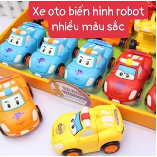 Đồ chơi Ô tô hoạt hình biến hình robot nhiều màu sắc cho các bé