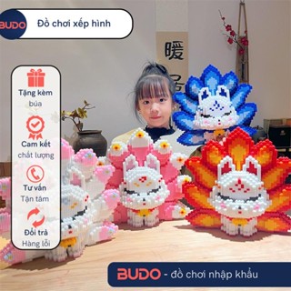 mô hình đồ chơi lắp ráp cáo 9 đuôi hồ ly 9 đuôi 30cm size nhỏ mô hình cỡ lớn nano 3D TẶNG BÚA