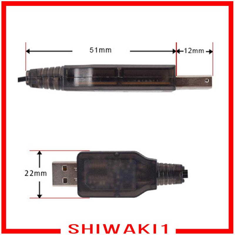 Cáp Sạc usb 7.4v 3 pin Có Đèn led Thông Dụng Cho Xe Hơi Xe Tải Đồ Chơi Điều Khiển Từ Xa