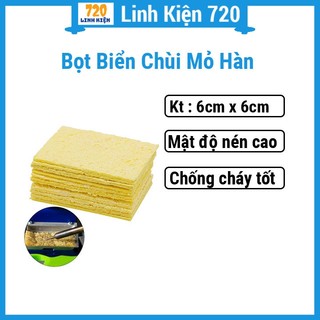Bọt biển chùi mỏ hàn 6x6 cm vệ sinh sạch đầu mũi hàn