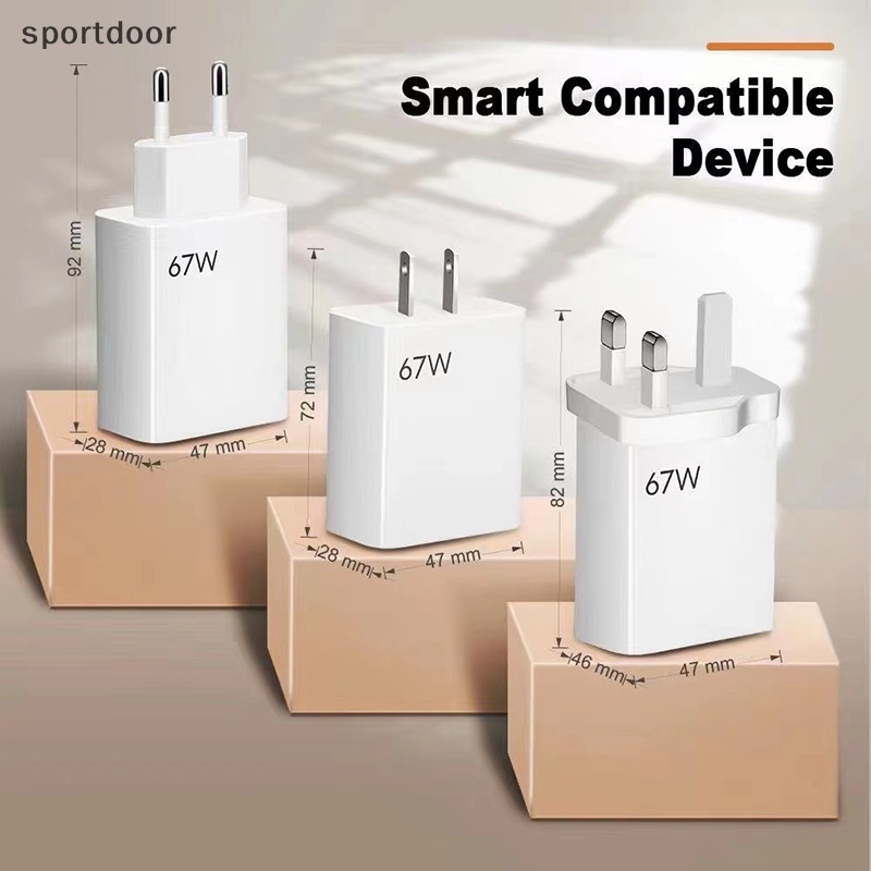 Củ Sạc Nhanh 67w usb 3.0 Cho samsung xiaomi poco iphone 14 13 ipad