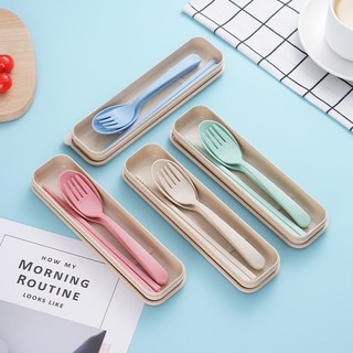 Bộ Đũa Thìa Dĩa Làm Từ Thân Lúa Mạch-INGRI