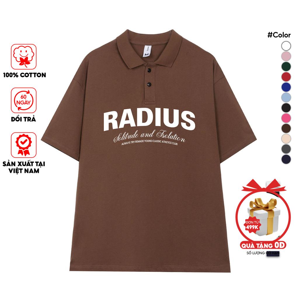 Áo polo nam form rộng đẹp PLD191 Miucho tay lỡ vải cotton mềm mại cho nam Typography