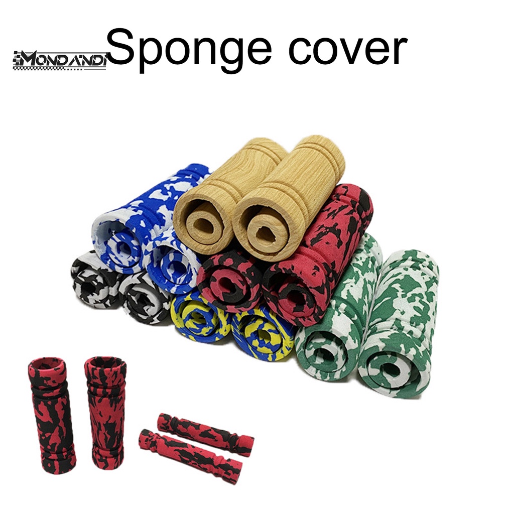 MONDANDI 1 Bộ Vỏ Bọc Tay Ga Xe Máy Bằng Xốp Mềm Chống Sốc Chống Trượt Họa Tiết Rằn Ri