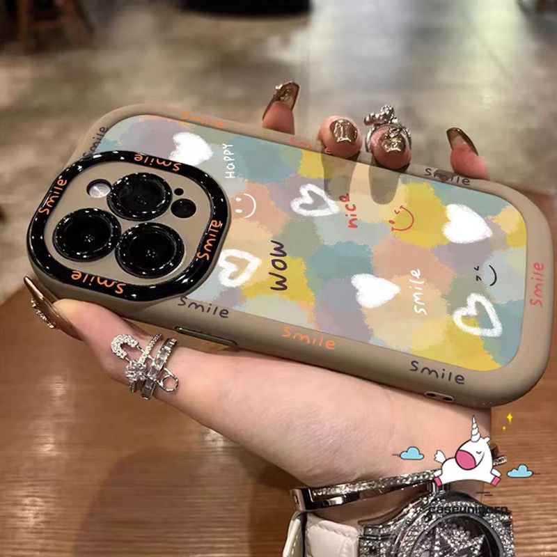 Ốp Điện Thoại tpu Mềm Họa Tiết Trái Tim Màu Cầu Vồng Cho iphone 15 13 11 14 12 pro max 14plus 15plus xr xs max x