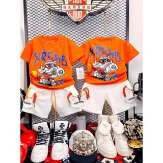 [45kg-75kg] Bộ thun cotton sói hihop BIBI (Cam- Đỏ - Xanh)