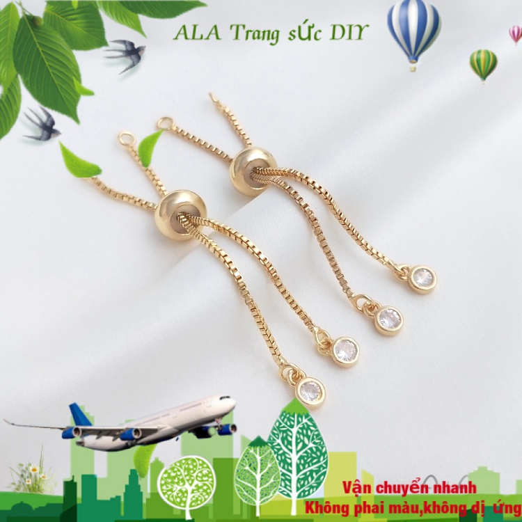 💖Trang sức DIY phụ kiện💖Chuỗi Hạt Silicone Mạ Vàng 14k Dùng Làm Trang Sức Diy