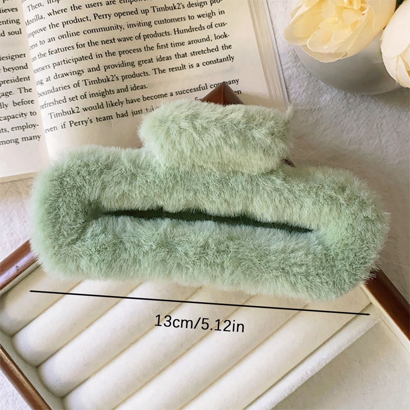 Kẹp Tóc Hình Cá Mập / Vuông Phủ Lông Nhung Thời Trang Mùa Đông Mới 2023 Cho Nữ