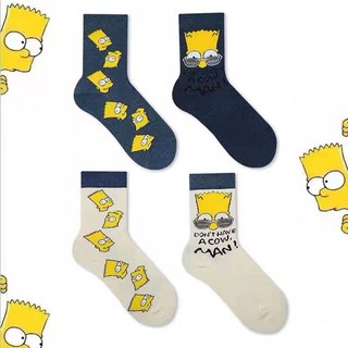 Vớ cotton Nguyên Chất Họa Tiết Hoạt Hình simpson Phong Cách harajuku Nhật Bản Cho Nam Và Nữ