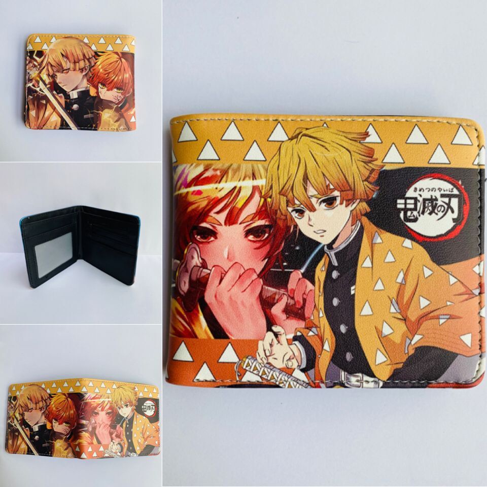 Ví Da Ngắn 12x10cm In Họa Tiết Hoạt Hình demon slayer kimetsu no yaiba tanjiro kamado