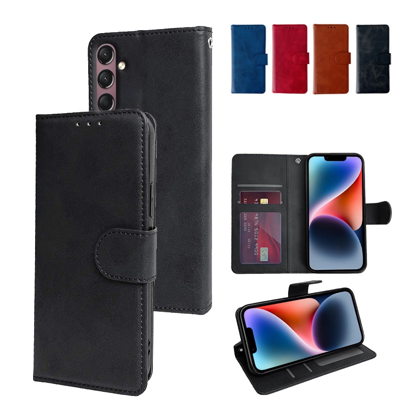 ốp lưng Bao Da Lật Cho Samsung Galaxy A24 SM-A245F 4G Ví Di Động Sang Trọng Dự Phòng Khe Cắm Thẻ điệ