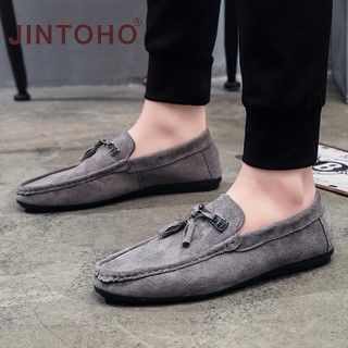 Jintoho Giày Lười Da Lộn Thời Trang Cho Nam