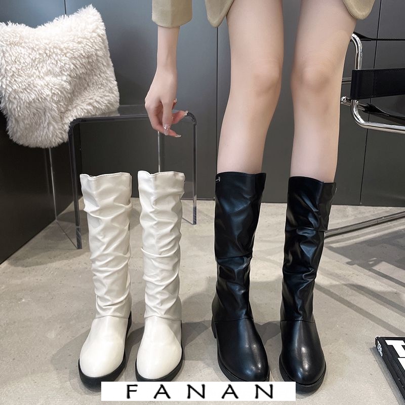 FANAN giày nữ boot nữ Thời trang Cá Tính Cho Nữ 2024 NEW Phong cách Korean Style ins Độc đáo B24F00M 36Z230909