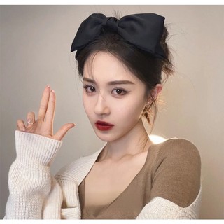 Băng đô cài tóc NƠ LỤA trơn  bờm tóc nơ xinh xắn [ MÃ E504 ]