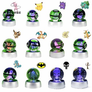[CISWGE] Đồ Chơi Quả Cầu Pha Lê Pokemon 3D Có Đèn LED