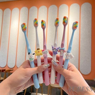 Bàn Chải đánh Răng Tóc Mềm Sanrio Kuromi Giai điệu Cặp đôi Hoạt Hình Cô Gái Màu Kẹo Học Sinh Dành Cho Người Lớn Tóc Mịn Bàn Chải đánh Răng Làm Sạch Bàn Chải đánh Răng Gói đơn