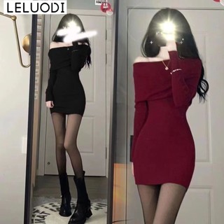 LELUODI Chic váy nữ Đầm Body Cho thời váy Stylish Casual Hàn Phong phổ biến WLQ23B0RAF 47Z231120
