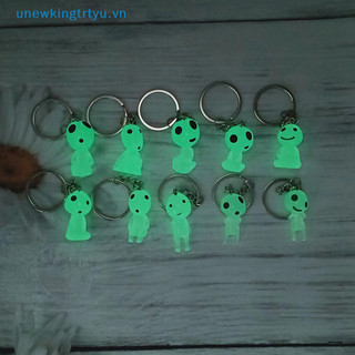 Móc khóa hình búp bê người ngoài hành tinh màu dạ quang sáng tạo