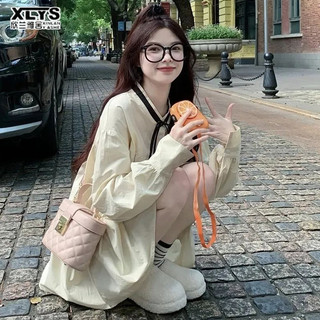 Xin LAN YA SHE Đầm Cổ Đứng Tay Phồng Phong Cách Pháp Mới Cho Nữ
