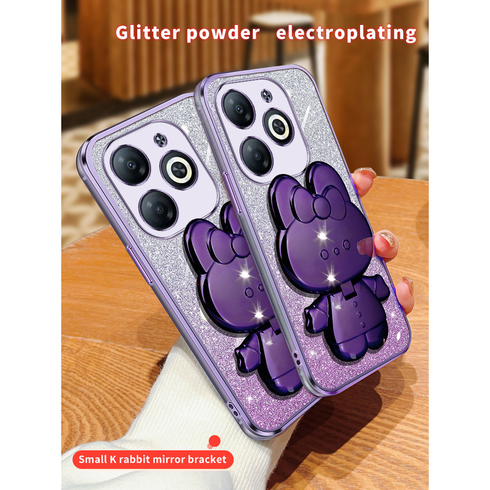 Dành Cho Tecno Spark 20C Ốp Lưng Mạ Điện Chống Sốc Ốp Lưng Cho Tecno Spark 20C Đứng Vỏ Điện Thoại