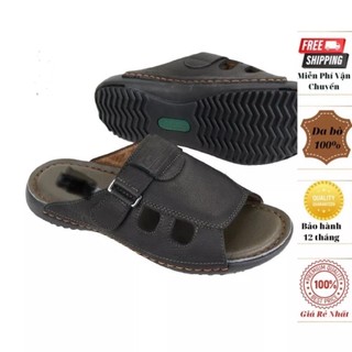 dép trung niên POLO da bò cao cấp,dép nam full daS1,2,3,4,5