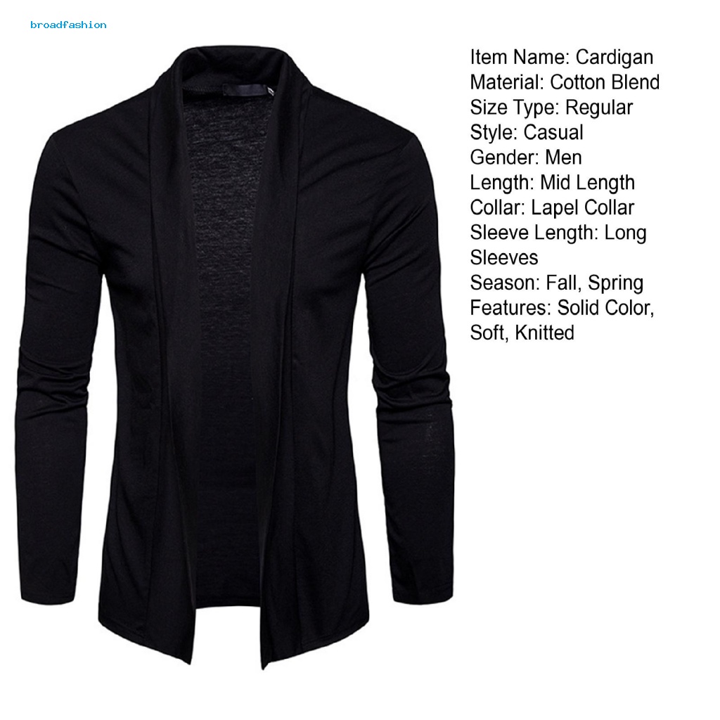 Áo Khoác cardigan Dệt Kim Dài Trung Bình Mềm Mại Thoáng Khí Thoải Mái Thời Trang Xuân Thu Cho Nam