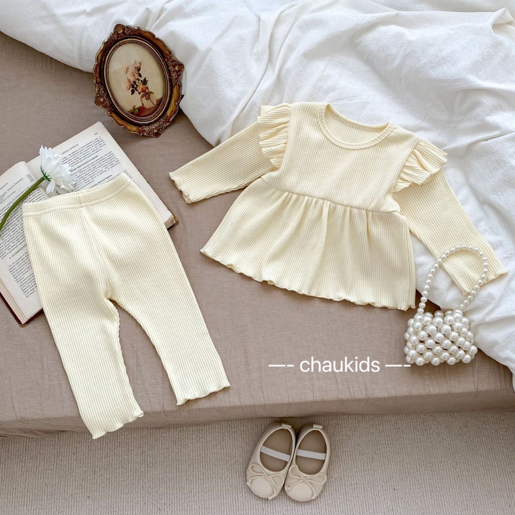 SALE BỘ TĂM BABY DÀI TAY DÁNG DOLL CHO BÉ SIZE 6-16