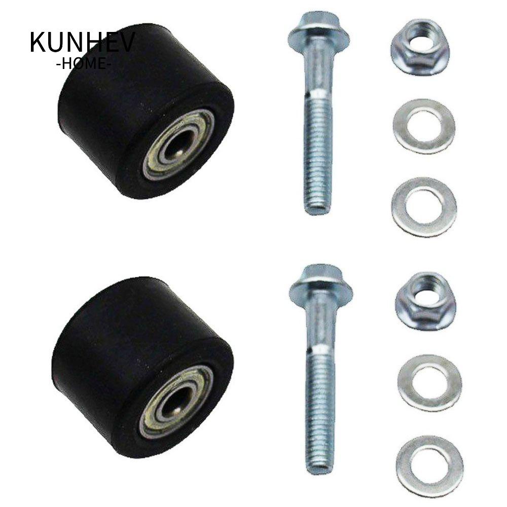 KUNHEV Bộ 2 Con Lăn Dây Xích Bằng Sắt + Cao Su Cho yamaha yfz 350 Bankshee 1987-2006 yamaha yfz 350 Bankshee 1987-2006