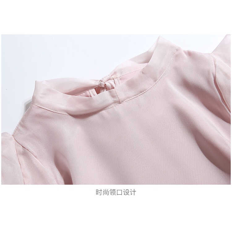 Áo Sơ Mi chiffon Tay Dài Phối Nơ Thời Trang Dành Cho Nữ