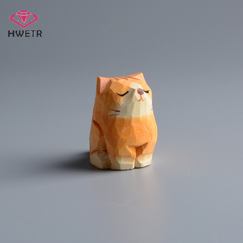 Hwtr Móc Chìa Khóa Hình Chú Mèo Nhỏ Điêu Khắc Thủ Công Tinh Khiết Sáng Tạo Để Bàn Trang Trí Học Sinh Mới