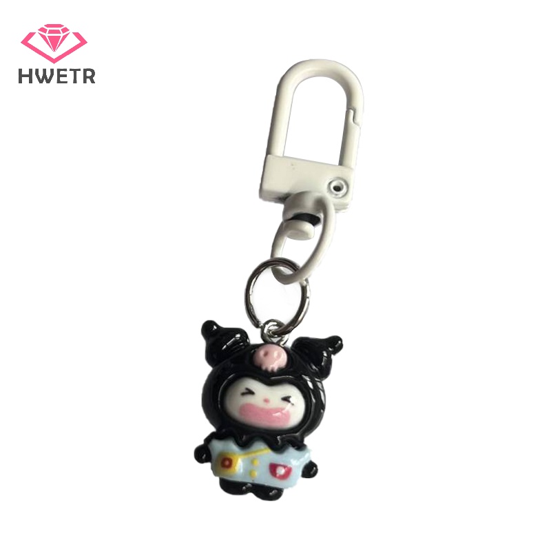 Móc khóa xe hơi HWETR họa tiết chó sanrio kuromi hello kitty cinnamon dễ thương