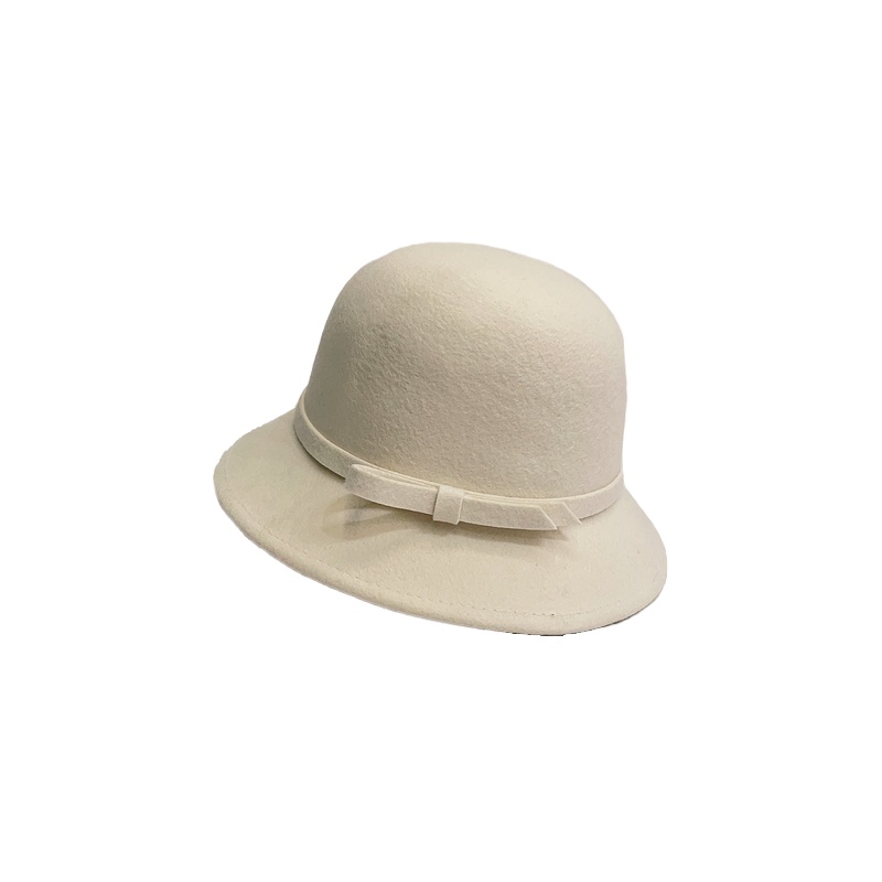 Mũ bucket Chất Liệu Len Cứng Thời Trang Thu Đông Phong Cách Pháp Thanh Lịch Cho Nữ