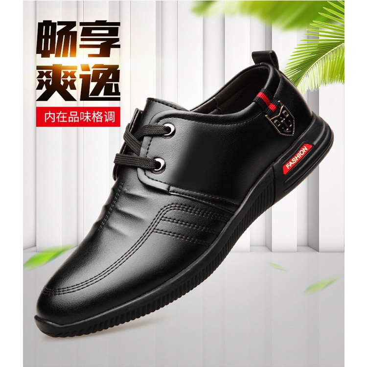 Mềm Giày Da Lót Nhung Đế Dày Cột Dây Kiểu Công Sở Thời Trang Xuân Thu 2023 Cho Nam