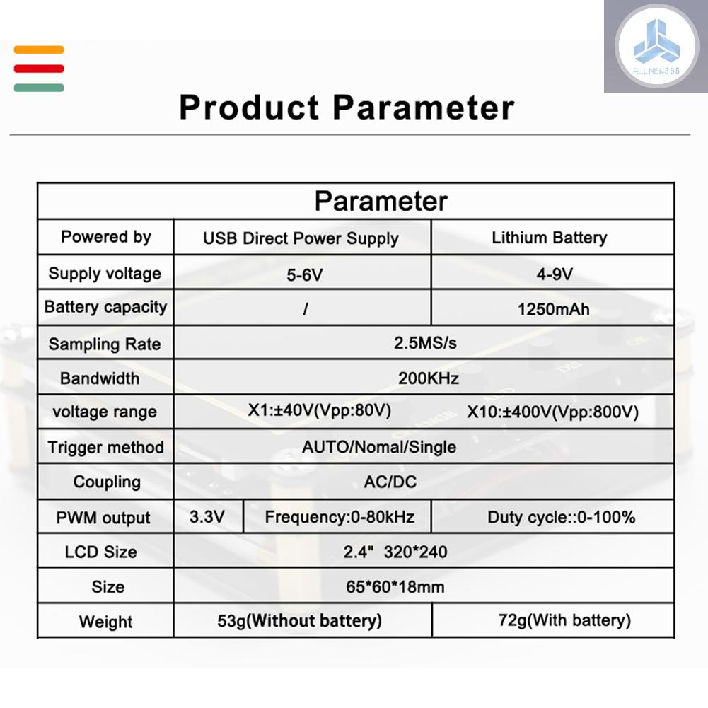 Fnirsi Máy Đo Dao Động Cầm Tay 138pro Màn Hình 2.4 inch Đa Năng Tự Động Điều Chỉnh Sóng pwm tolo-9.3