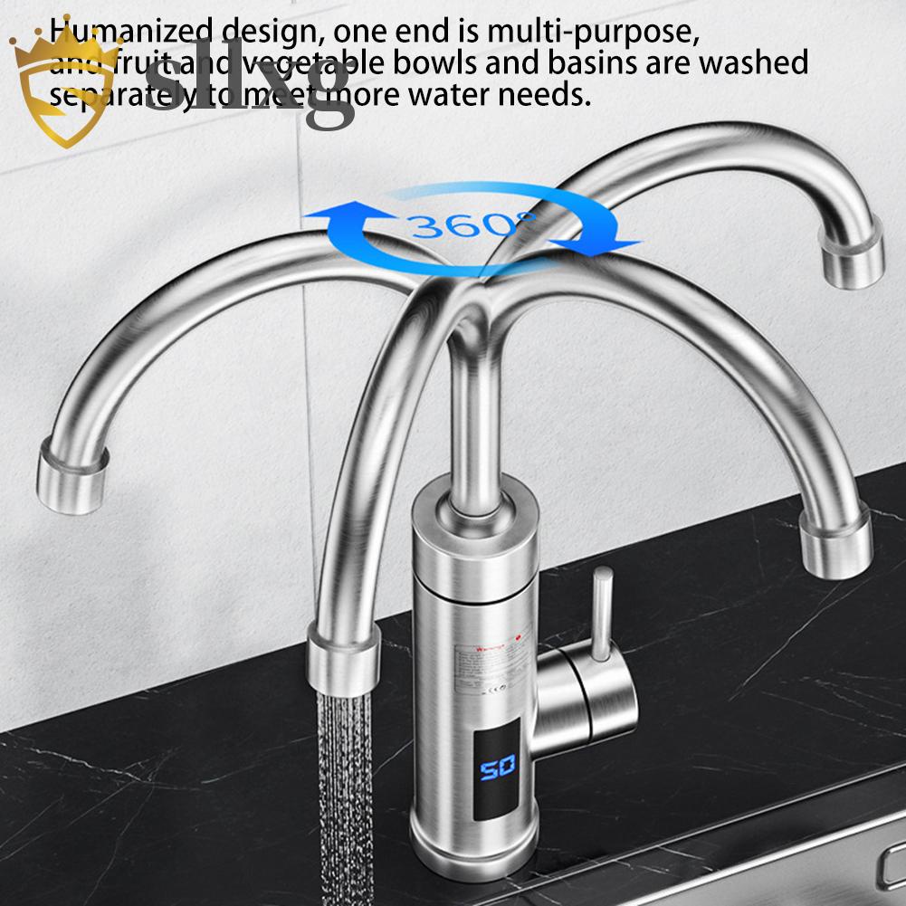 Vòi Nước Nóng Điện Tử Có Màn Hình lcd 3000w 220v Phích Cắm eu