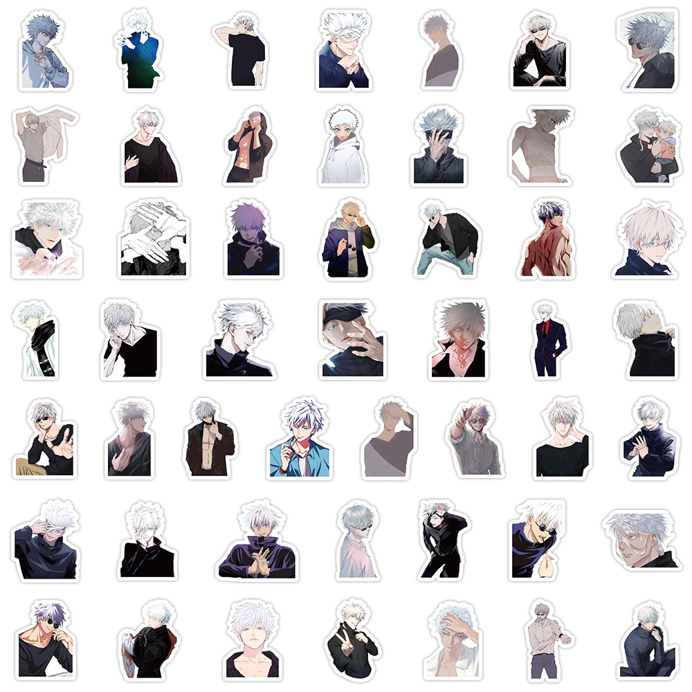 100 Miếng Dán anime jujutsu kaisen satoru gojo Cho Nón Bảo Hiểm Xe Đạp