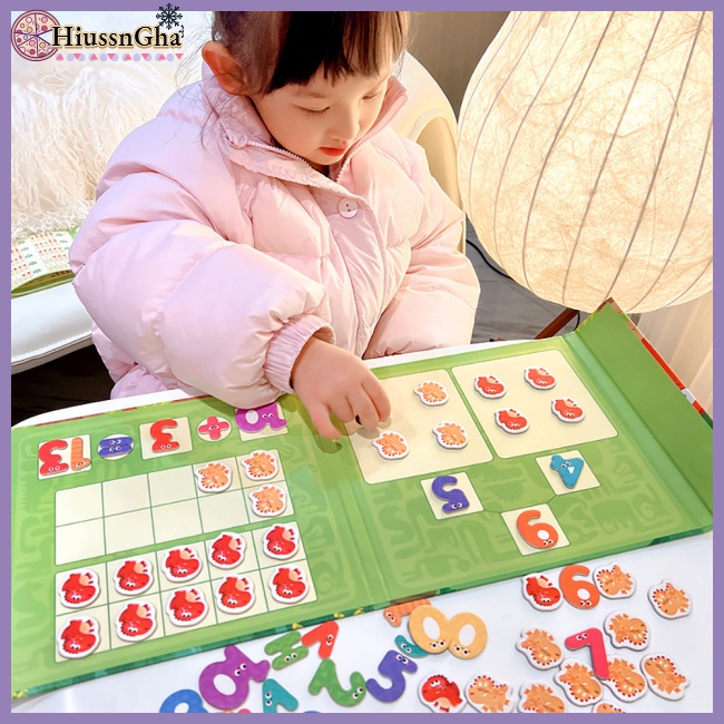 Sách Khủng Long Từ Tính Làm Toán Học Cho Bé Trai Bé Gái