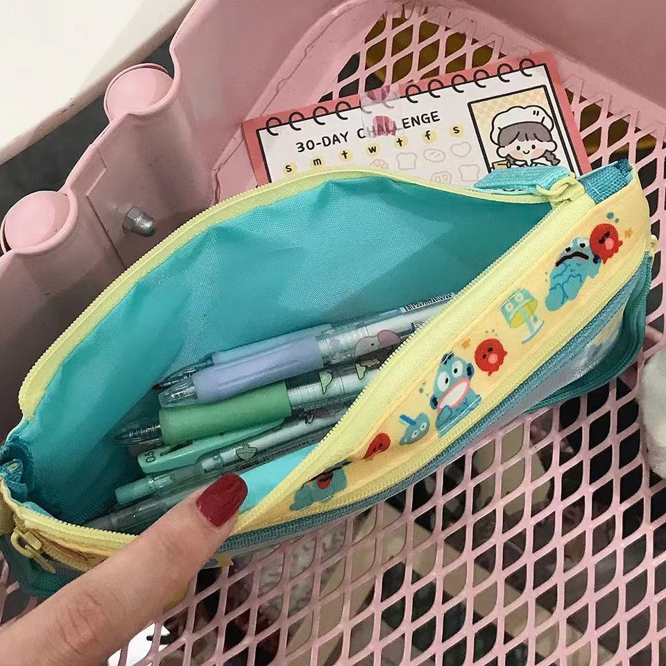 Sanrio Dễ Thương Hangyodon Đựng Hoạt Hình Dễ Thương Công Suất Lớn Sinh Viên Văn Phòng Phẩm Túi Di Động Túi Văn Phòng Phẩm -top3C01