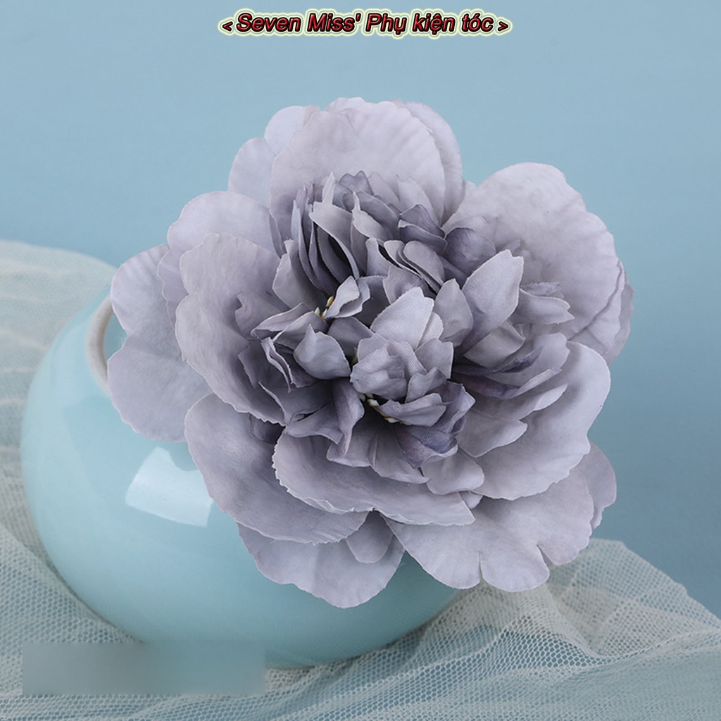 Kẹp Tóc Hình Hoa 11cm Làm Bằng Tay Phong Cách retro