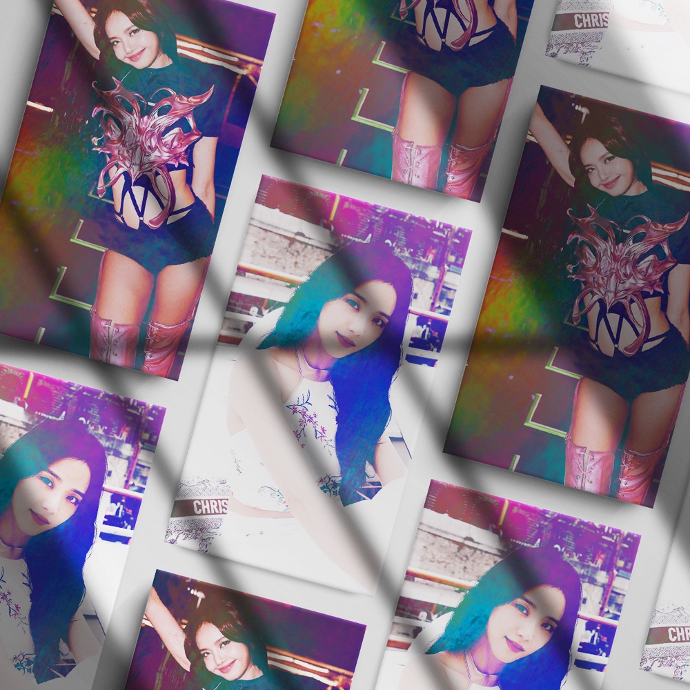 Blackpink Album THE GIRLS JENNIE JISOO LISA Flash Laser Photocard Lomo Card