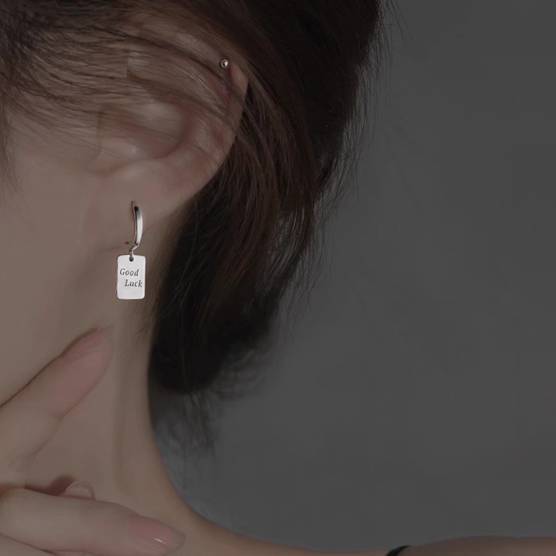 Khuyên Tai Tròn May Mắn Mạ Bạc Thời Trang Cho Nữ