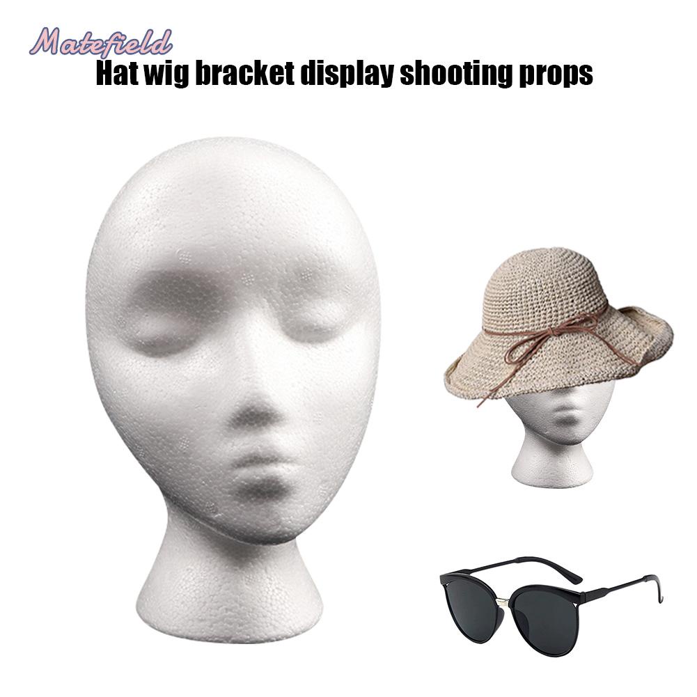 Đầu Ma Nơ Canh Nữ Bằng Xốp Trưng Bày Tóc Giả / Mắt Kính Siêu Bền