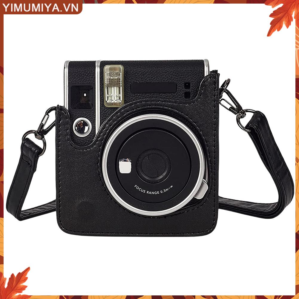 ☼Yimumiya ☼ Bảo Vệ Bao Da pu Máy Ảnh fujifilm instax mini 40 Kèm Dây Đeo Tùy Chỉnh Tiện Dụng