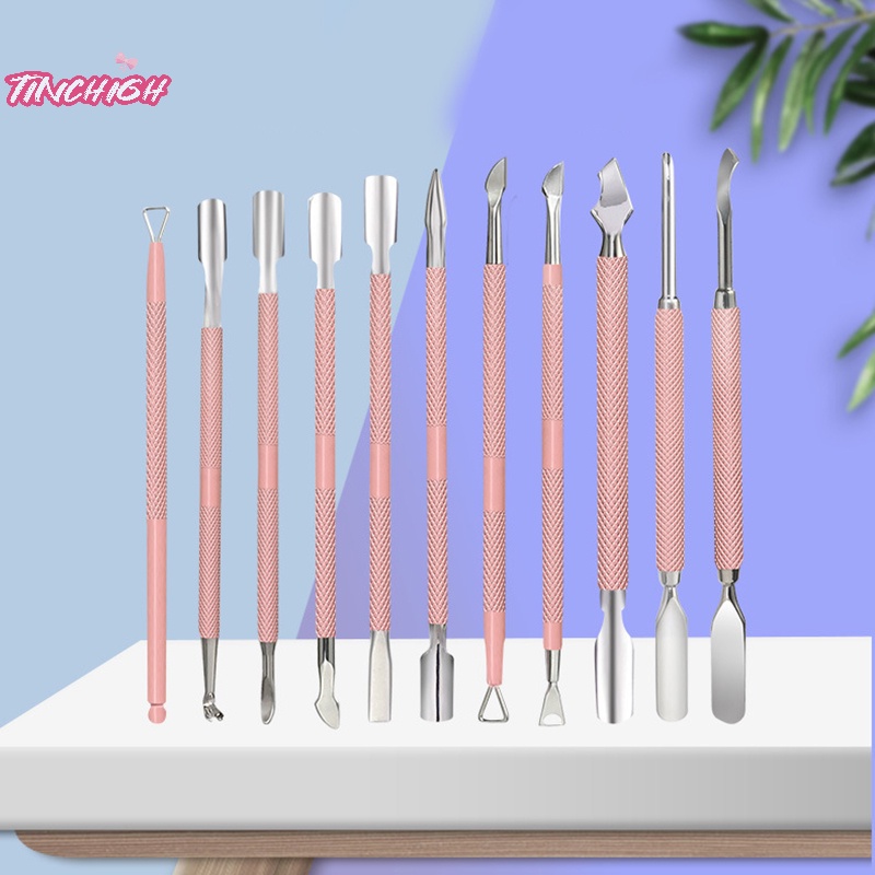 1 Cây Đẩy Hai Đầu Bằng Thép Không Gỉ Dùng Làm Móng Nghệ Thuật