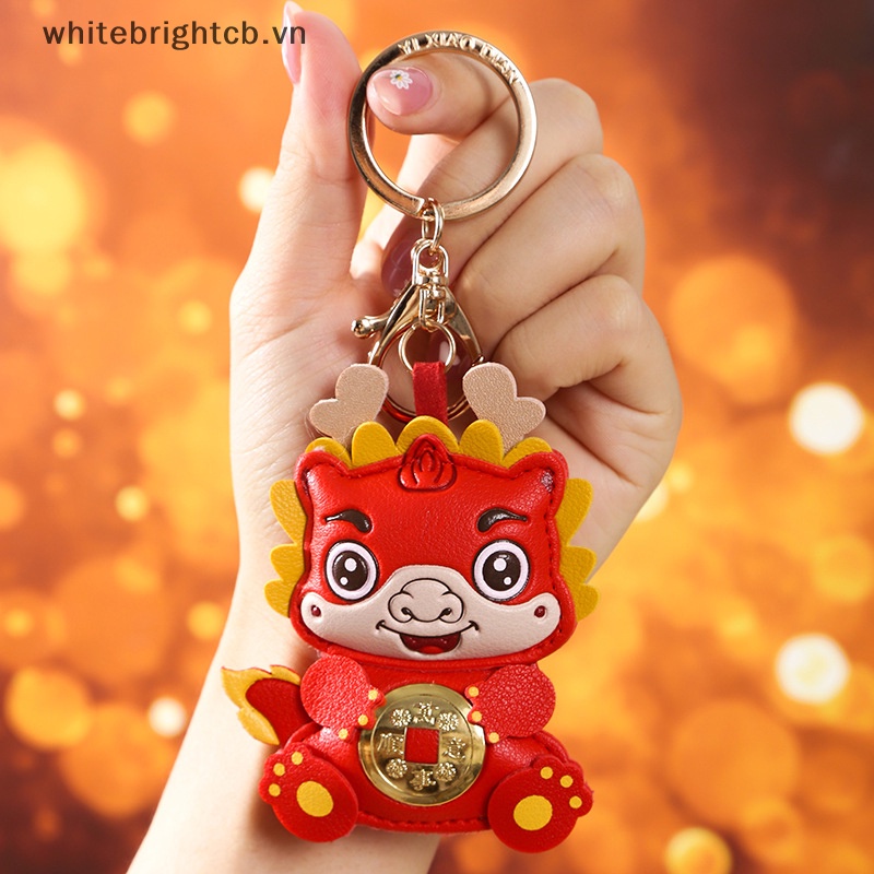 / / Cny Trang Trí 2024 / / Ốp Điện Thoại Da Đựng Tiền Xu May Mắn Hình Rồng Hoạt Hình Trung Hoa Đáng Yêu Bằng Đồng Làm Quà Tặng Xe Hơi