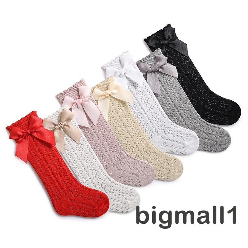 Đôi Tất Chân Lưới Đính Nơ Dễ Thương Cho Bé Gái 0-3 Tuổi