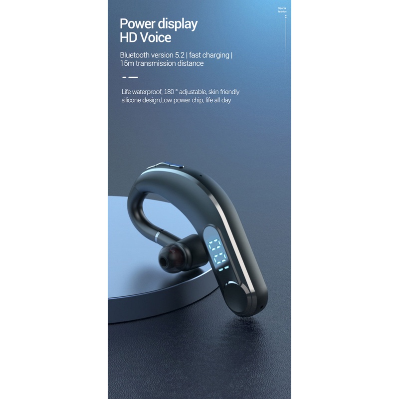 Tai nghe Bluetooth Tai nghe thể thao HD Voice Tai nghe không dây Tai nghe thể thao HD Voice Tai nghe Tws Tai nghe Tws Tai nghe Bluetooth Tai nghe không dây lululife8w