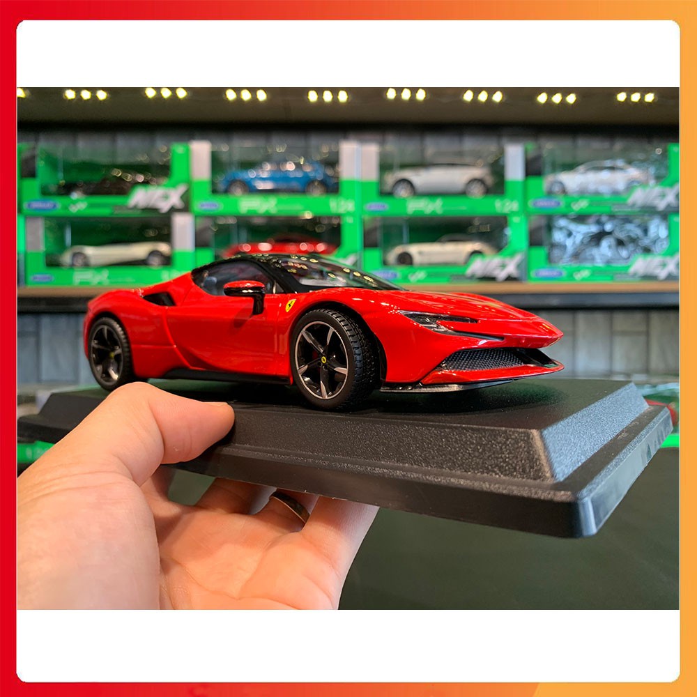 Mô hình xe Ferrari SF90 Stralade tỉ lệ 1:24 Bburago bản full