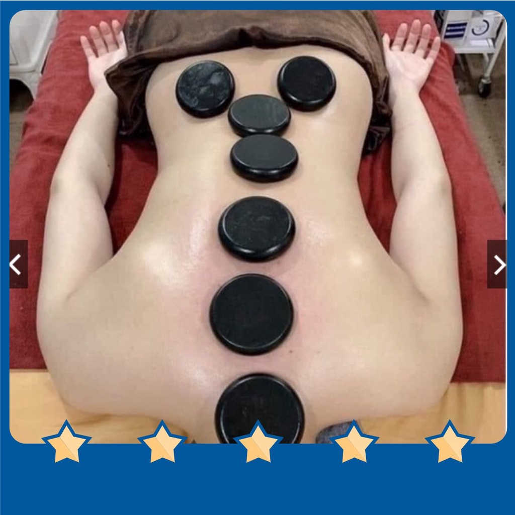 Đá Nóng, Đá Massage Body Tròn 8x6cm ,Oval 8x8cm,Kẹp Chân 3x4cm Đả Thông Kinh Lạc Dưỡng Sinh