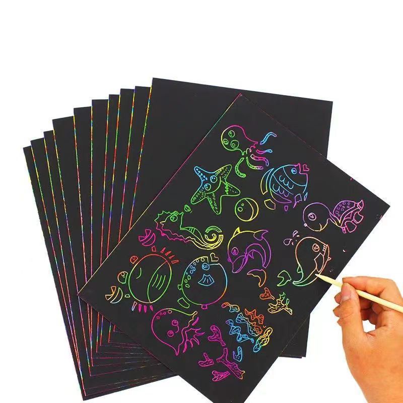 Giấy Sáp a4 Thay Đổi Màu Sắc graffiti diy Dành Cho Trẻ Mẫu Giáo